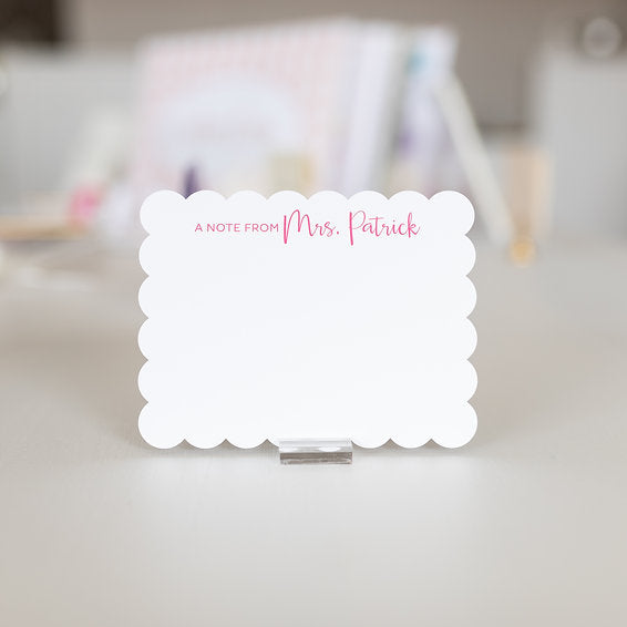 Scalloped Flat Stationery Set (25 Sets)