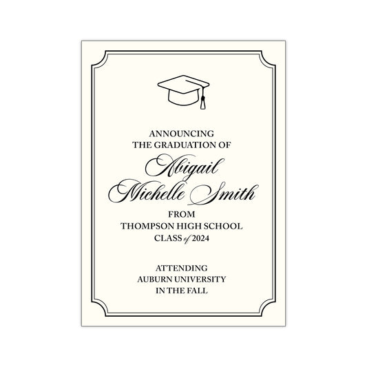 Classic Graduation Announcement
