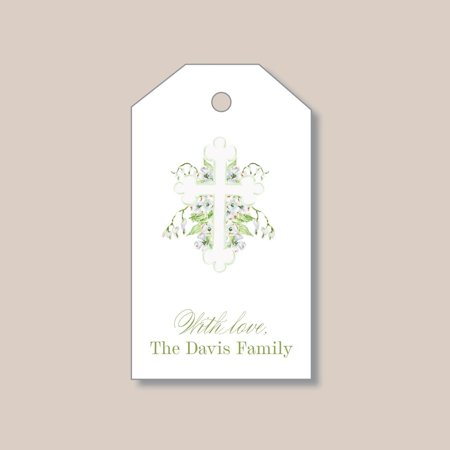 Sage Cross Gift Tags