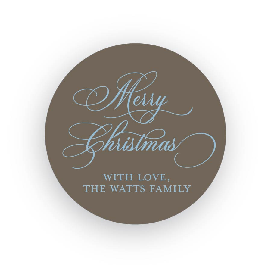 Curly Christmas Gift Stickers