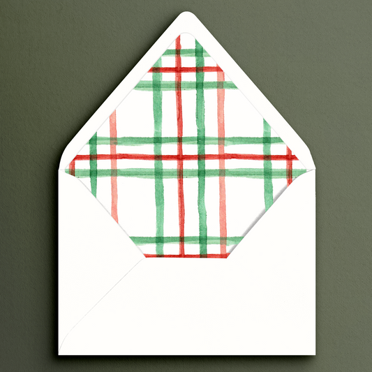 Classic Christmas Envelope Liner