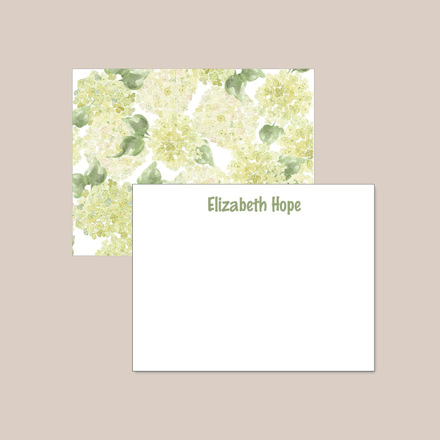 Hydrangea Flat Stationery