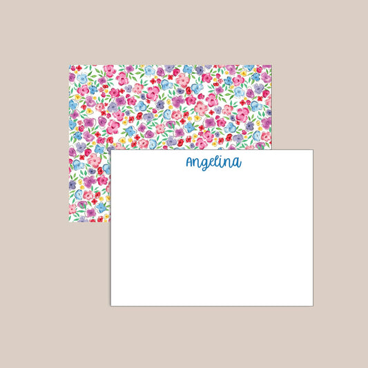 Bright Floral Flat Stationery
