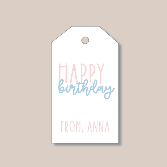 Happy Birthday Gift Tags