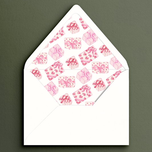 Girly Christmas Envelope Liner