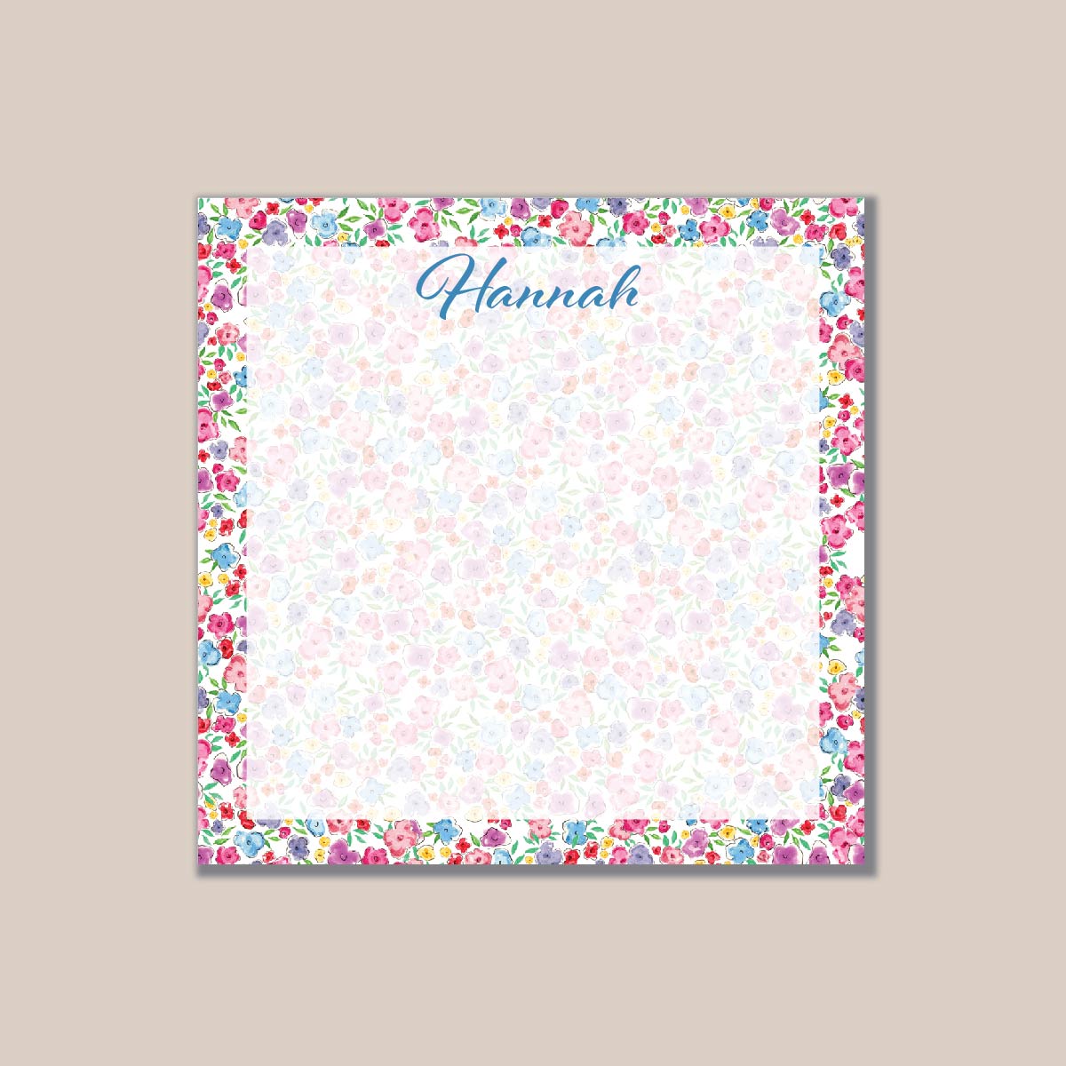 Rainbow Floral Notepad