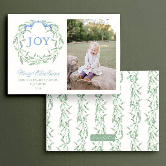 Olive Wreath Christmas Card